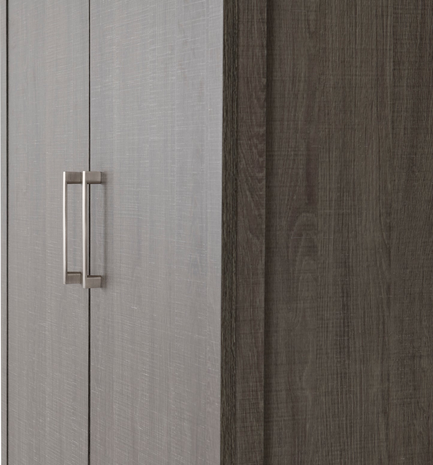 LISBON 2 DOOR WARDROBE - BLACK WOOD GRAIN