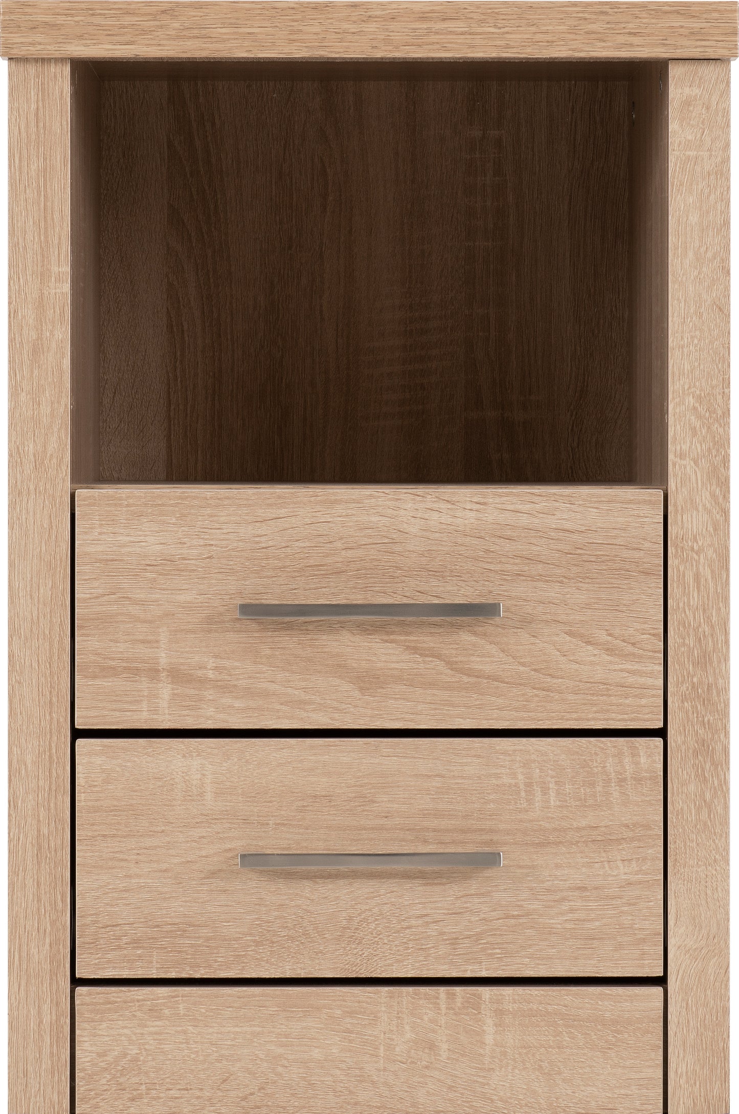 LISBON 2 DRAWER BEDSIDE - LIGHT OAK EFFECT VENEER