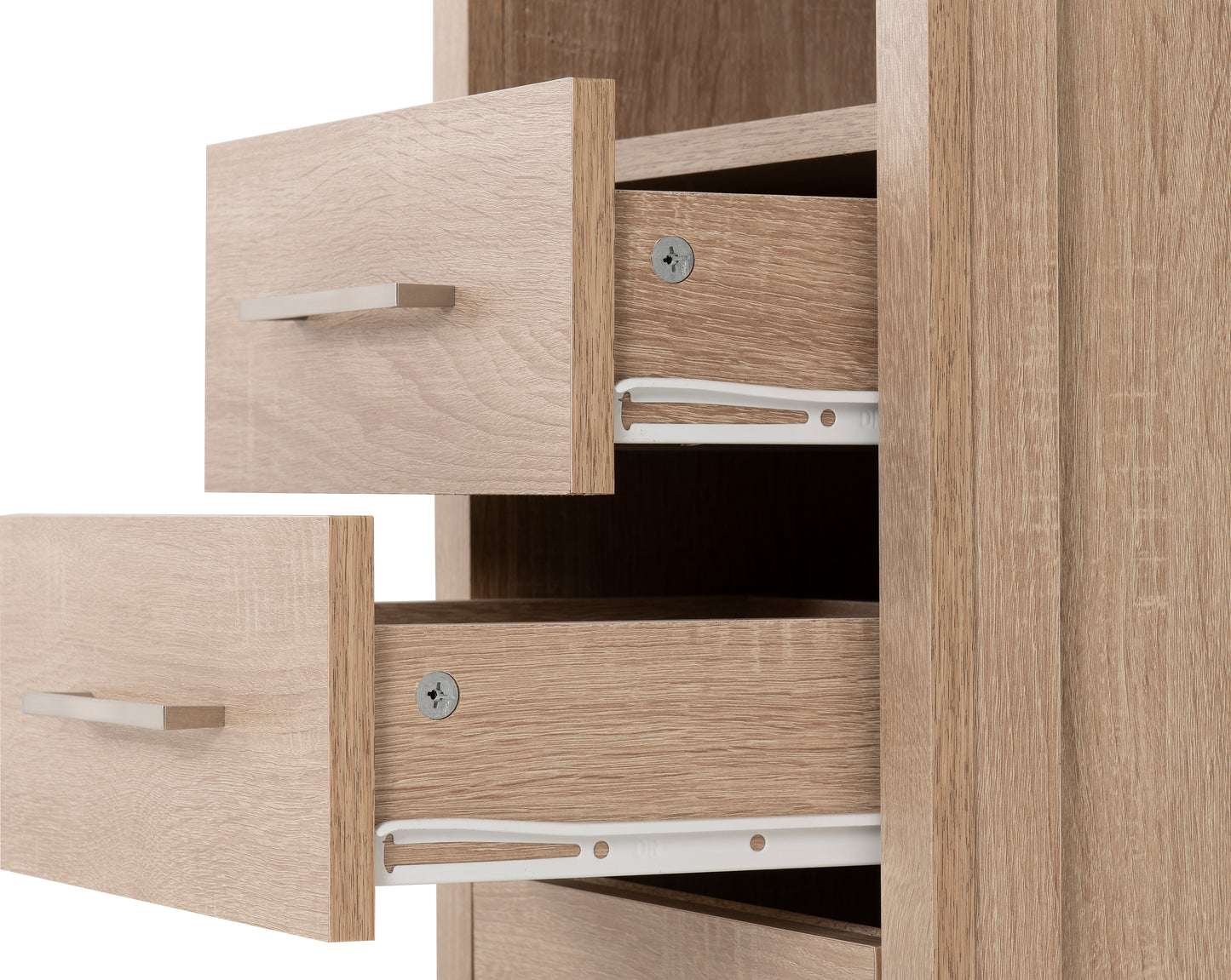 LISBON 2 DRAWER BEDSIDE - LIGHT OAK EFFECT VENEER