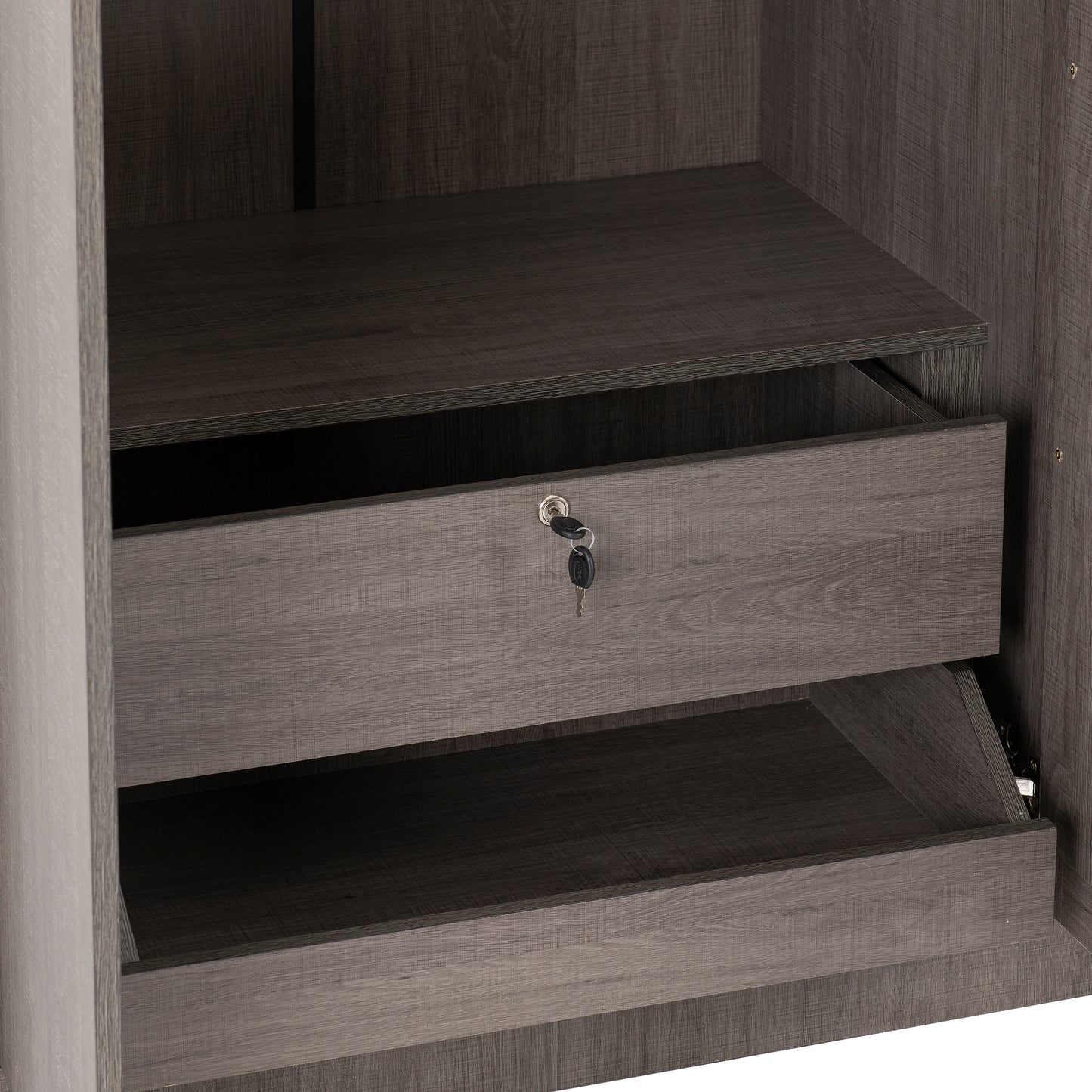 LISBON 3 DOOR WARDROBE - BLACK WOOD GRAIN