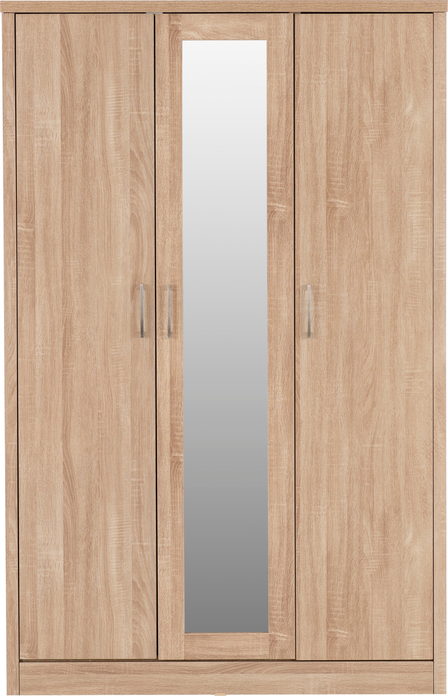 LISBON 3 DOOR WARDROBE - LIGHT OAK EFFECT VENEER