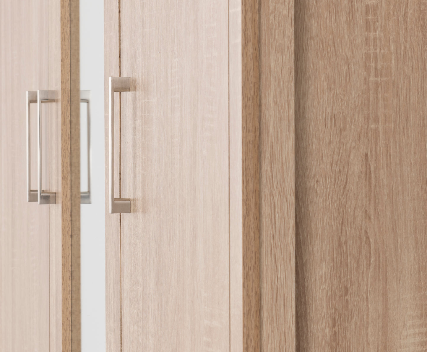 LISBON 3 DOOR WARDROBE - LIGHT OAK EFFECT VENEER