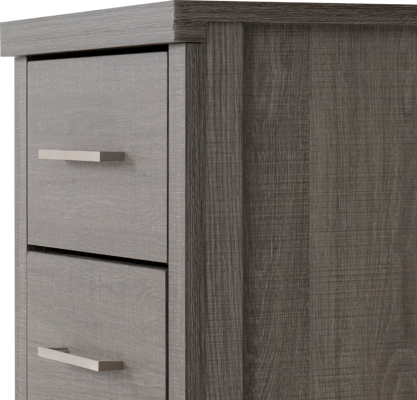 LISBON 3 DRAWER BEDSIDE - BLACK WOOD GRAIN