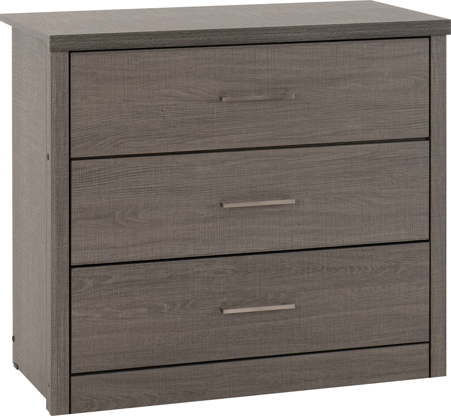 LISBON 3 DRAWER CHEST - BLACK WOOD GRAIN