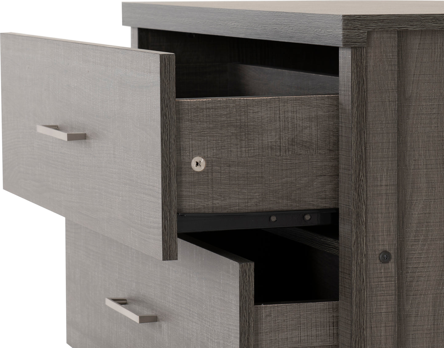 LISBON 3 DRAWER CHEST - BLACK WOOD GRAIN