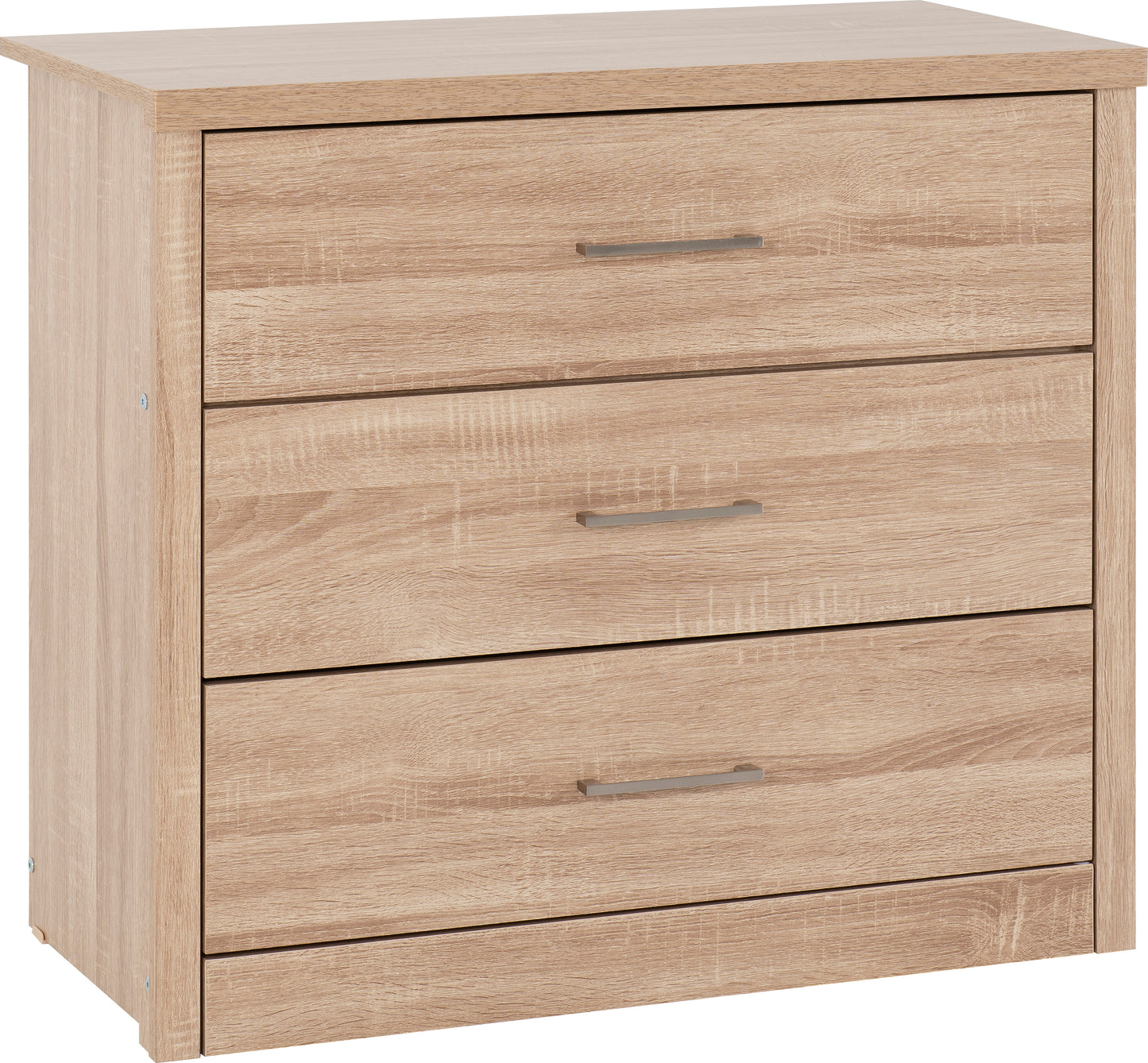 LISBON 3 DRAWER CHEST - LIGHT OAK EFFECT VENEER