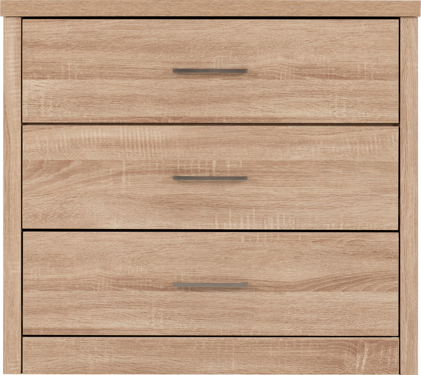 LISBON 3 DRAWER CHEST - LIGHT OAK EFFECT VENEER