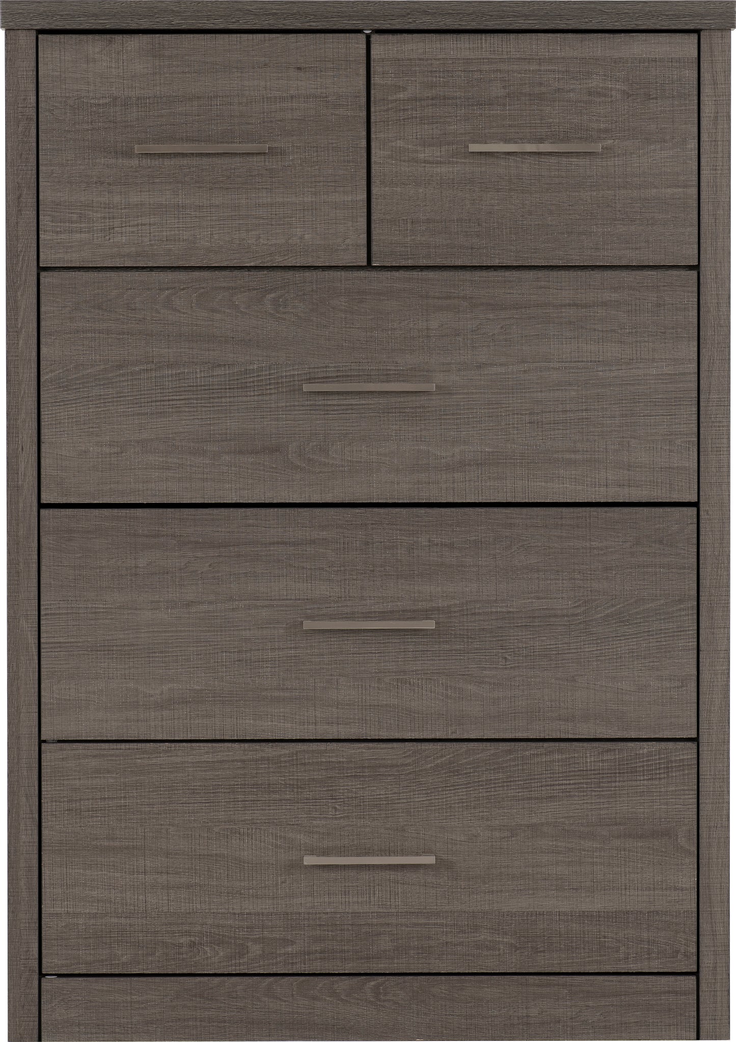 LISBON 3+2 DRAWER CHEST - BLACK WOOD GRAIN