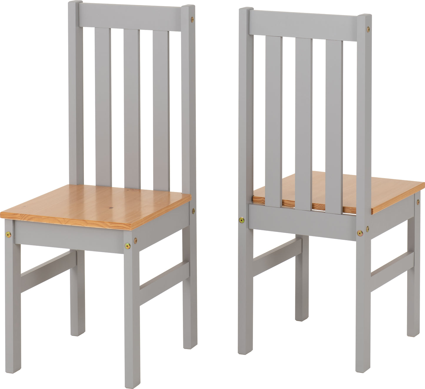 LUDLOW 1+4 DINING SET - GREY/OAK LACQUER