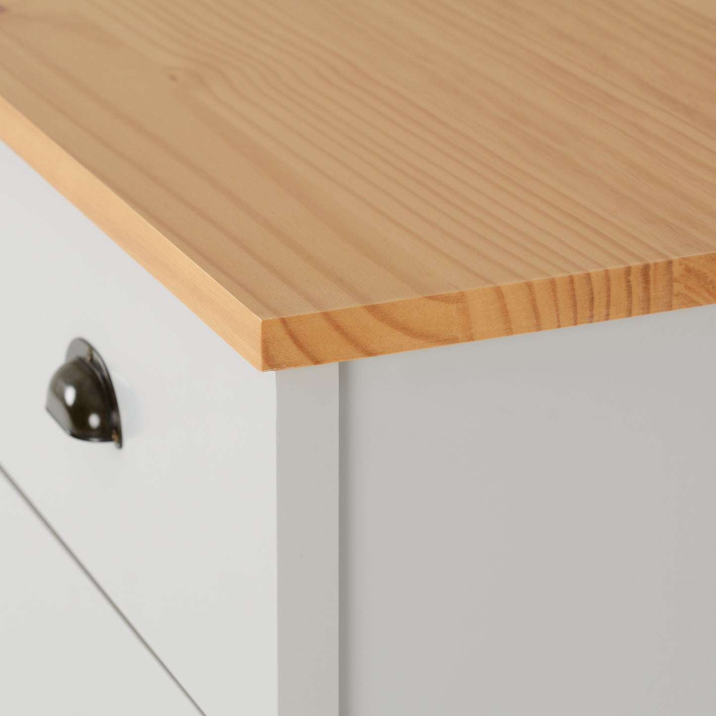 LUDLOW 2+2 DRAWER CHEST - GREY/OAK LACQUER