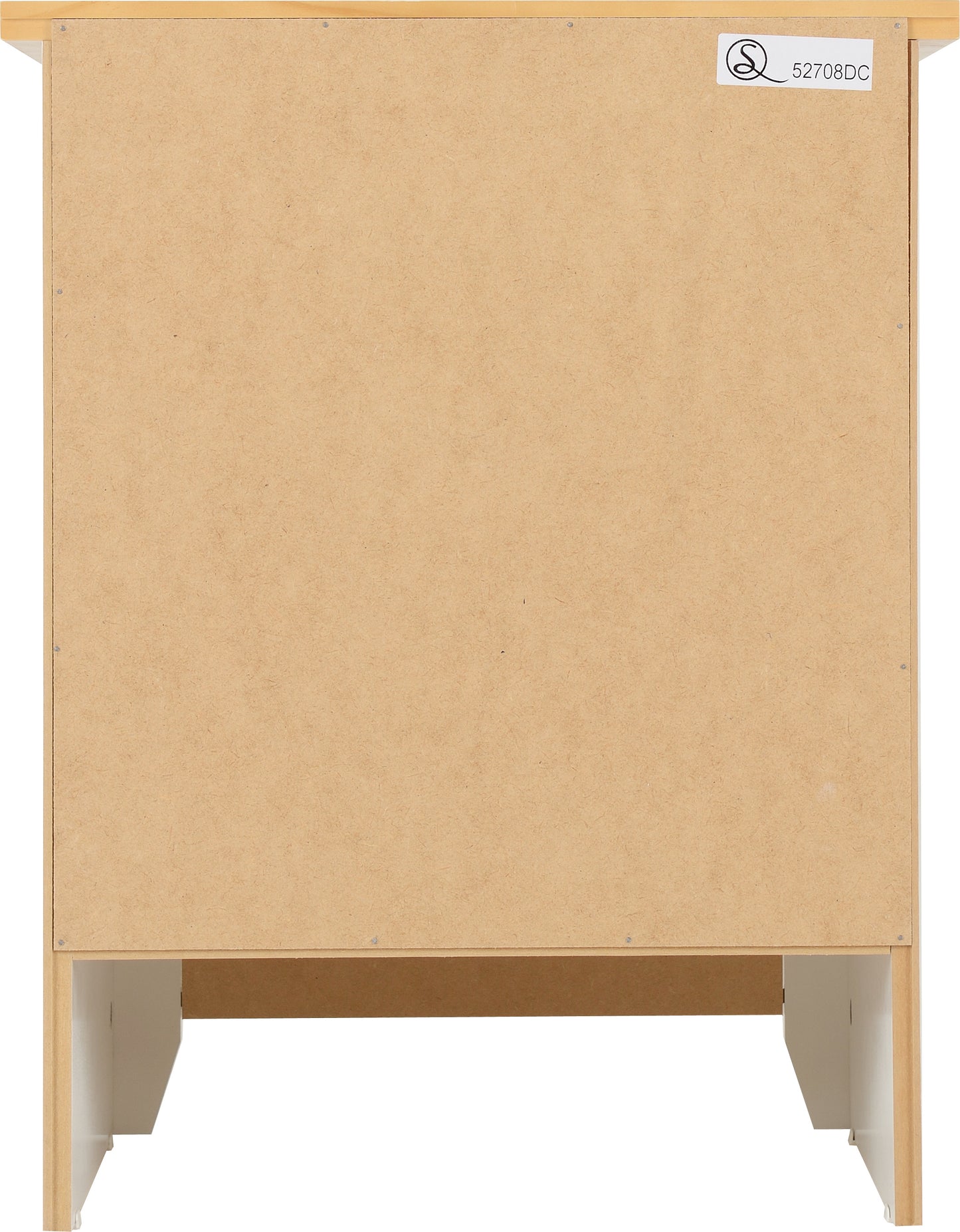 LUDLOW 1 DRAWER 1 DOOR BEDSIDE - WHITE/OAK LACQUER