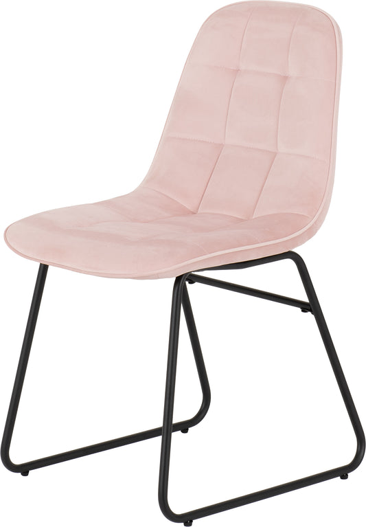 LUKAS CHAIR (BOX OF 2) - BABY PINK VELVET