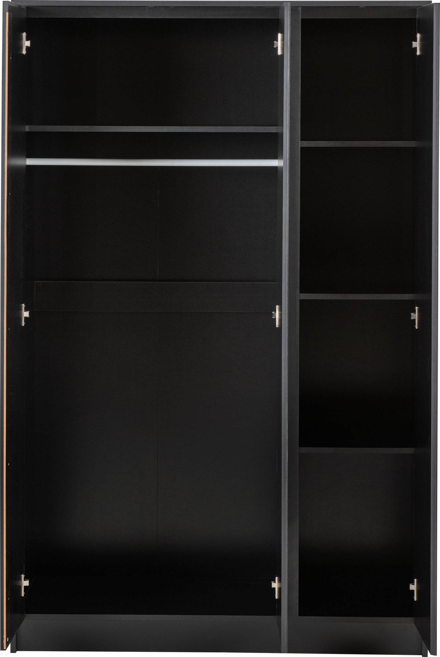 MALVERN 3 DOOR WARDROBE - BLACK