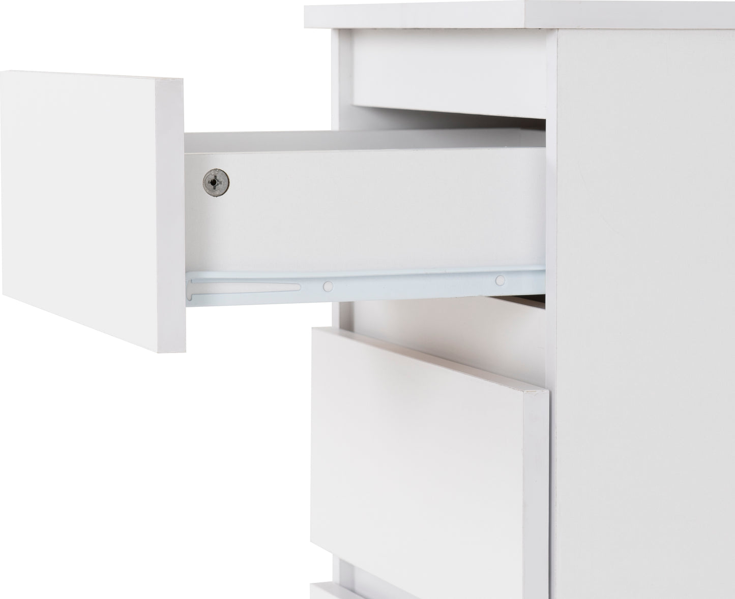 MALVERN 3 DRAWER BEDSIDE - WHITE