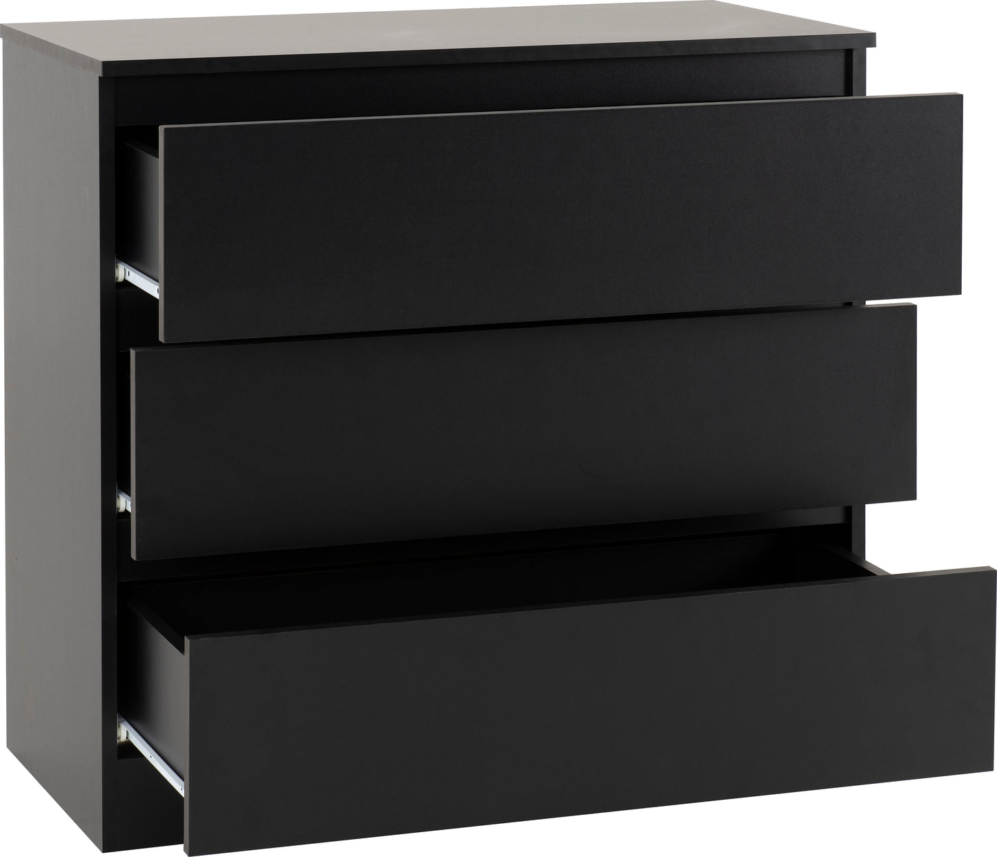 MALVERN 3 DRAWER CHEST - BLACK