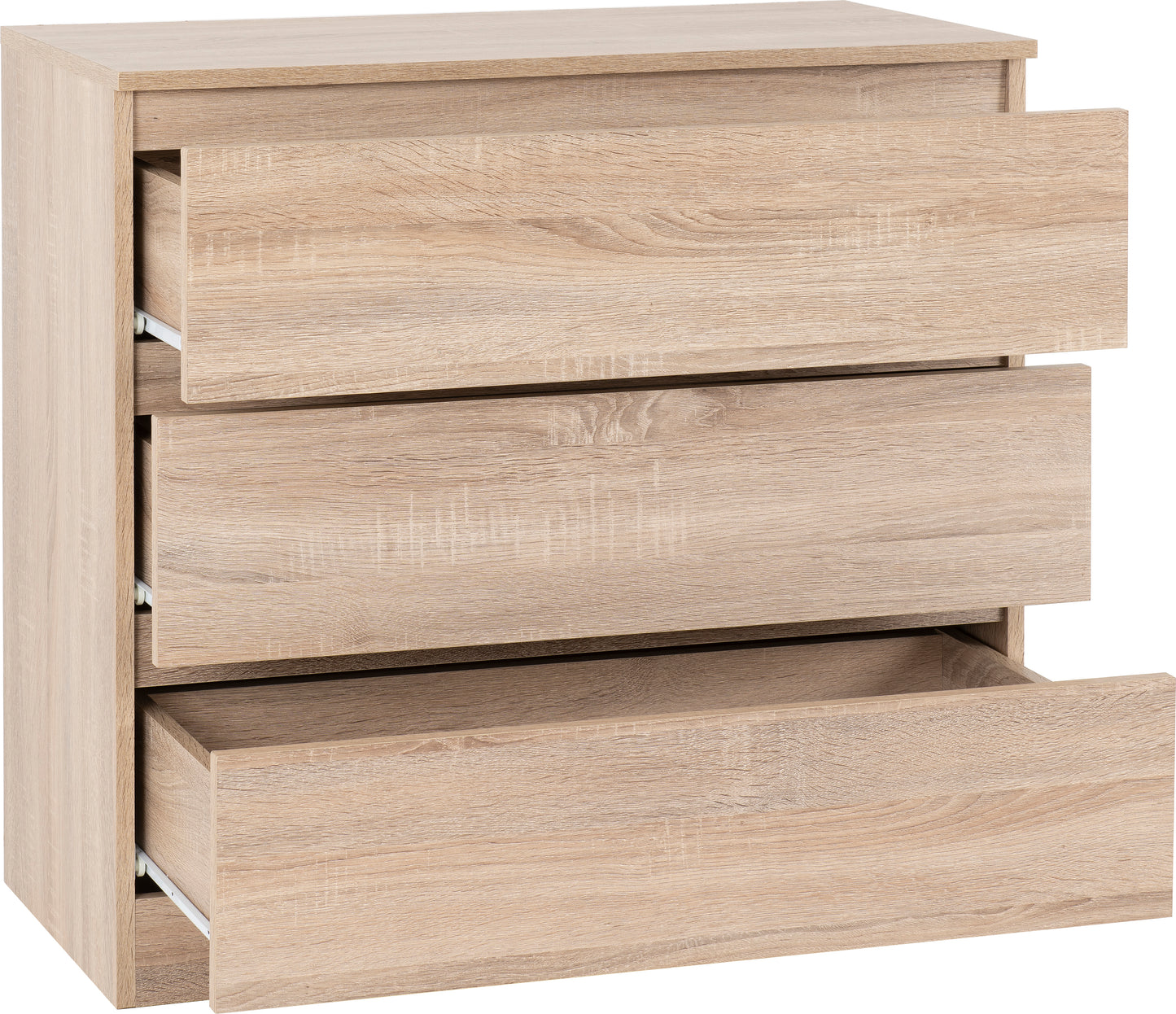 MALVERN 3 DRAWER CHEST - SONOMA OAK EFFECT