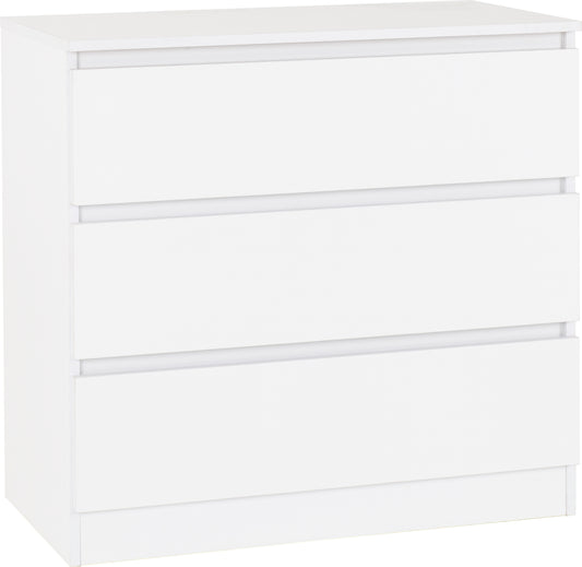 MALVERN 3 DRAWER CHEST - WHITE