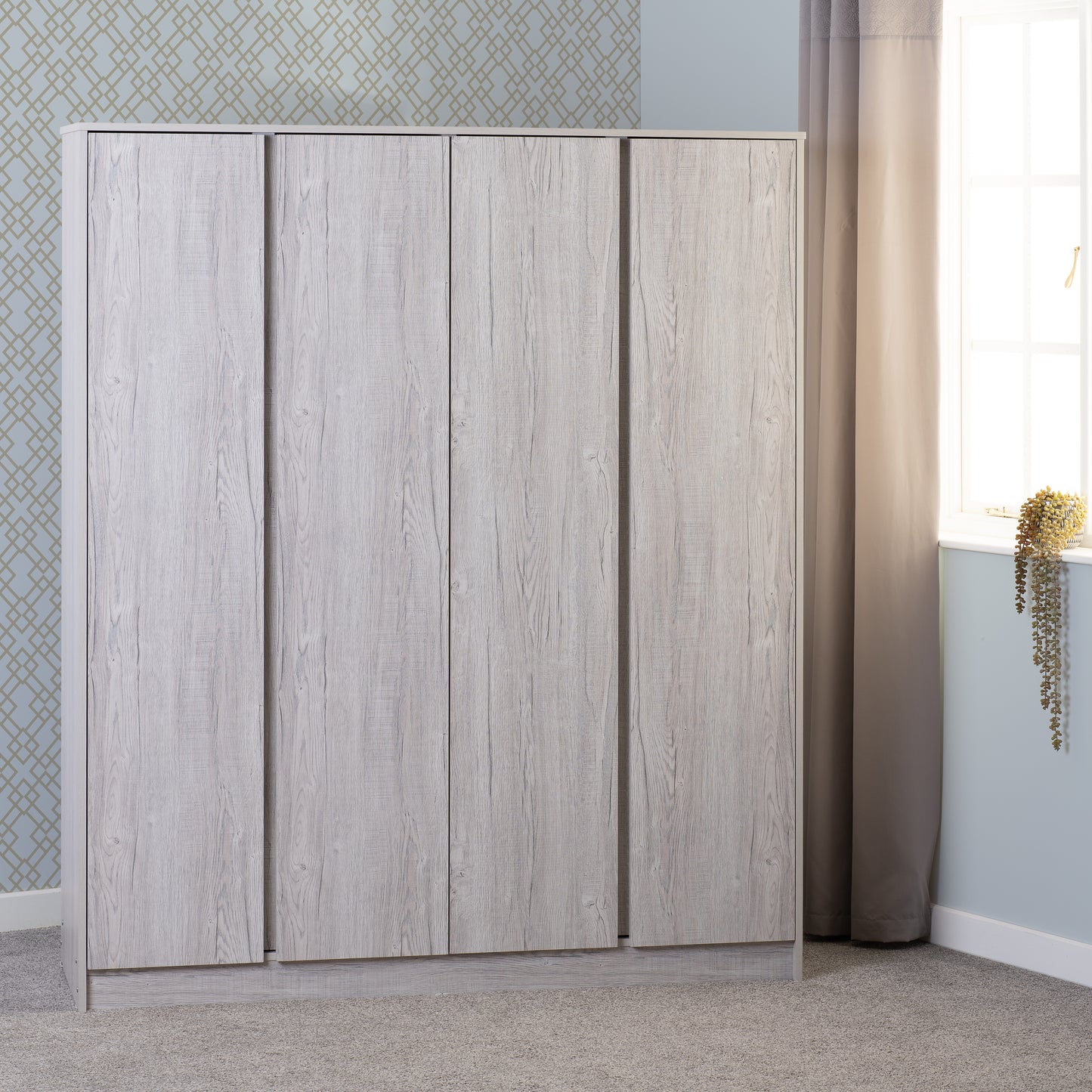 MALVERN 4 DOOR WARDROBE - URBAN SNOW