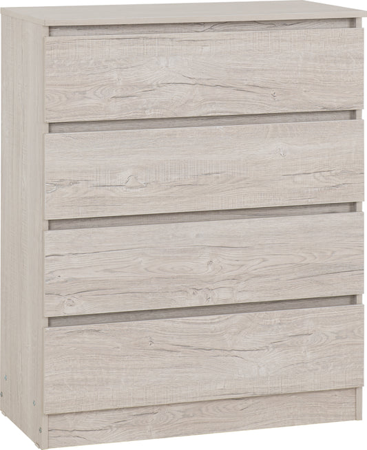 MALVERN 4 DRAWER CHEST - URBAN SNOW