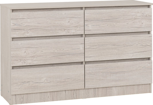 MALVERN 6 DRAWER CHEST - URBAN SNOW