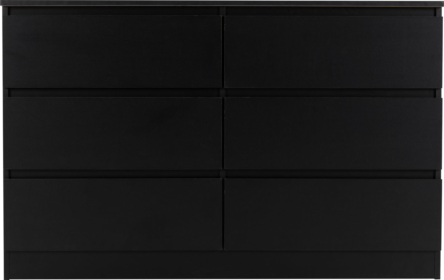 MALVERN 6 DRAWER CHEST - BLACK