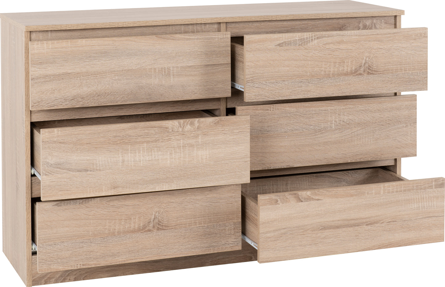 MALVERN 6 DRAWER CHEST - SONOMA OAK EFFECT