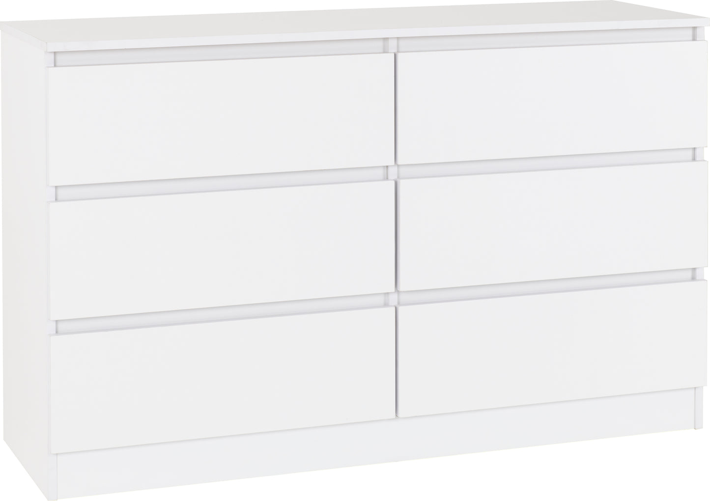 MALVERN 6 DRAWER CHEST - WHITE