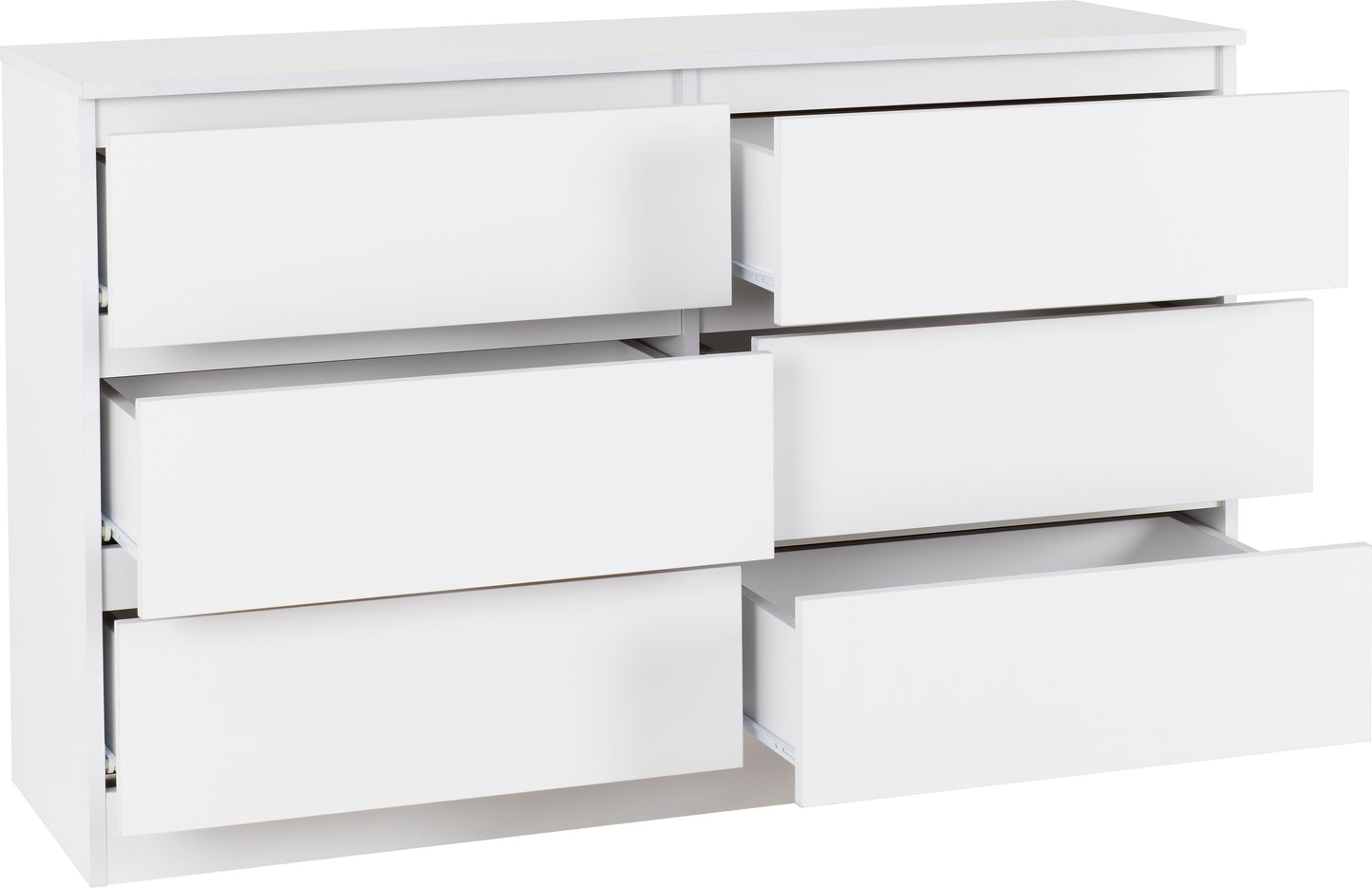 MALVERN 6 DRAWER CHEST - WHITE