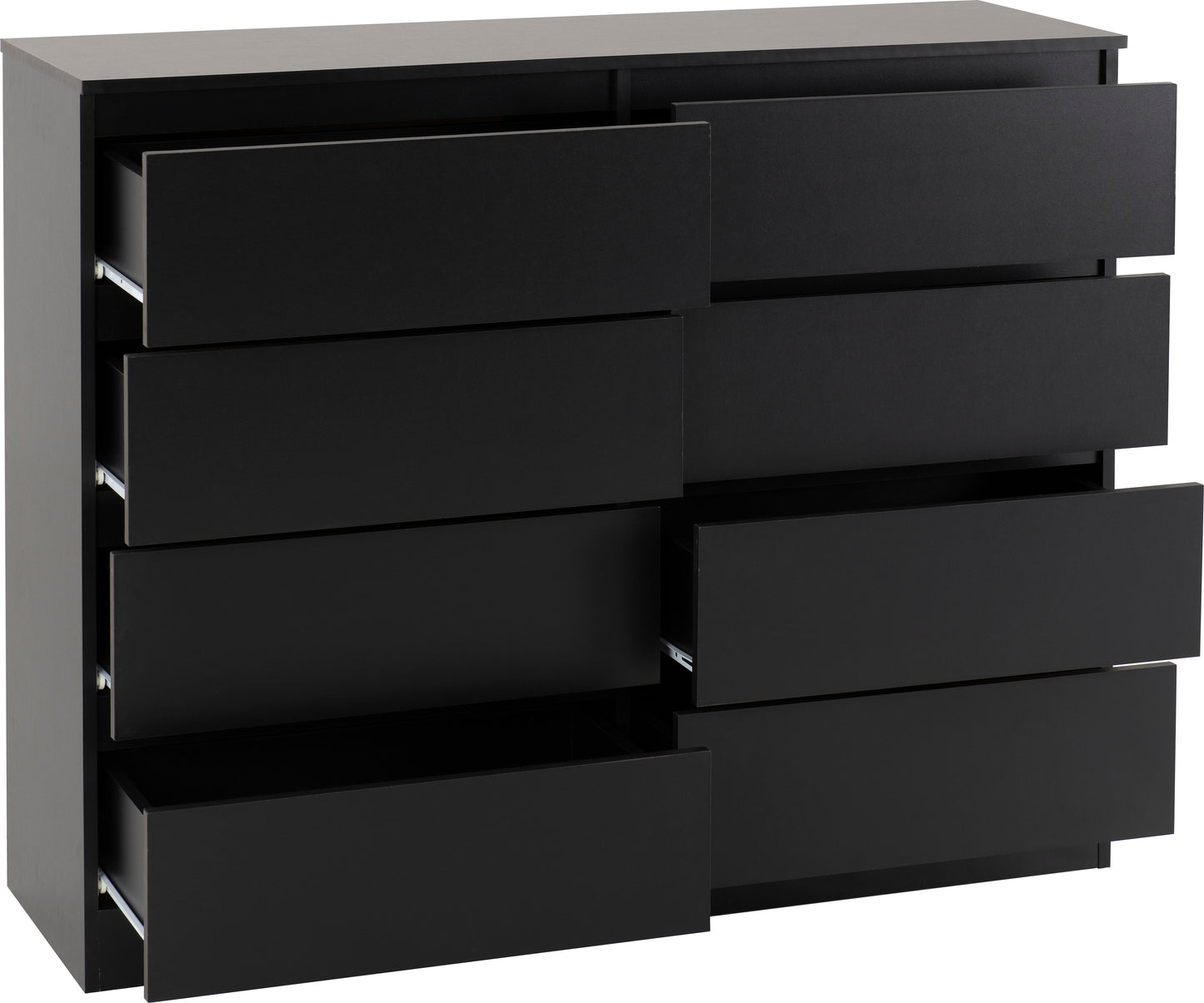 MALVERN 8 DRAWER CHEST - BLACK