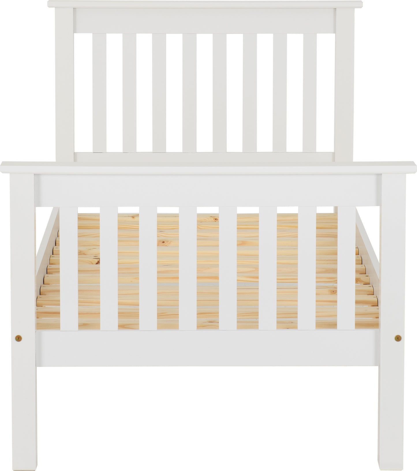 MONACO 3' BED HIGH FOOT END - WHITE