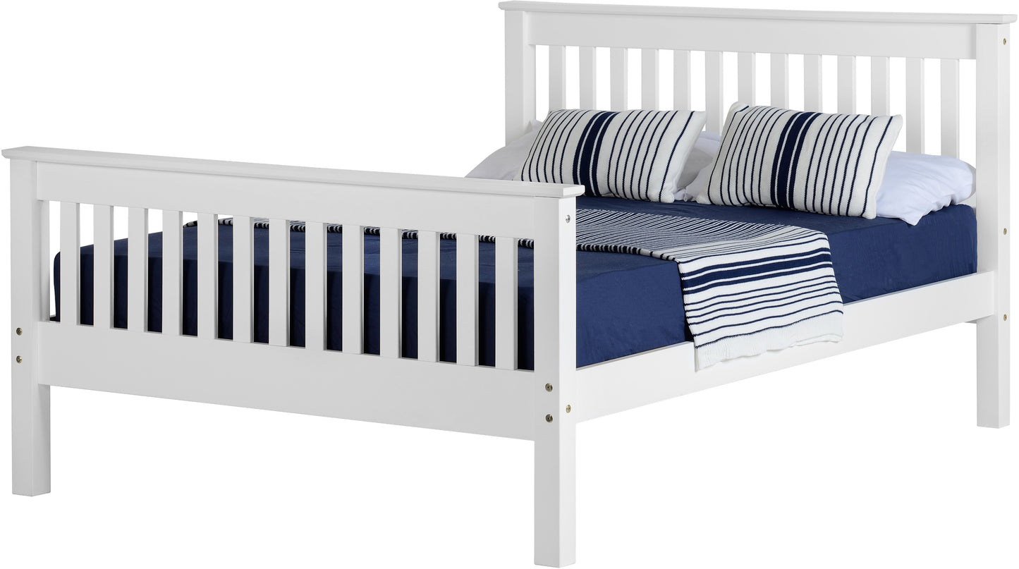 MONACO 4' BED HIGH FOOT END - WHITE