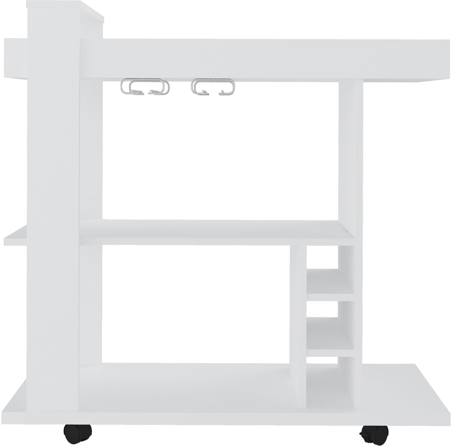 NAPLES BREAKFAST BAR/DRINKS CART - WHITE WHITE