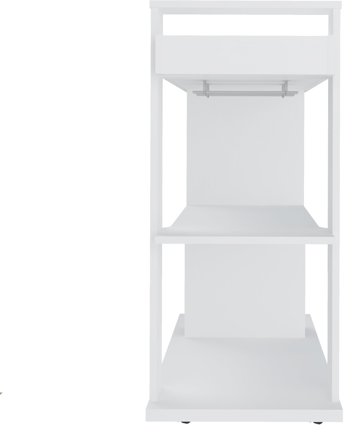 NAPLES BREAKFAST BAR/DRINKS CART - WHITE WHITE