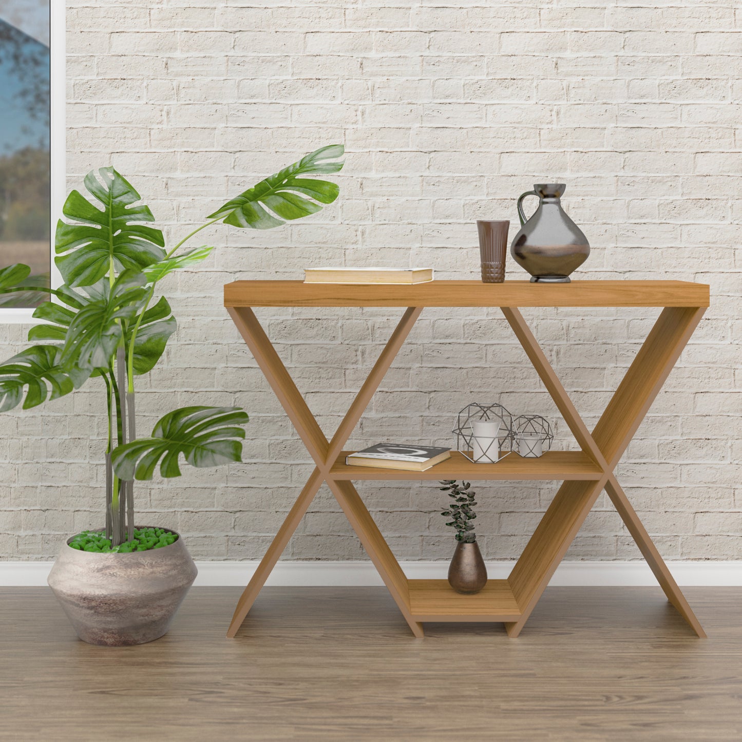 NAPLES CONSOLE TABLE - OAK EFFECT