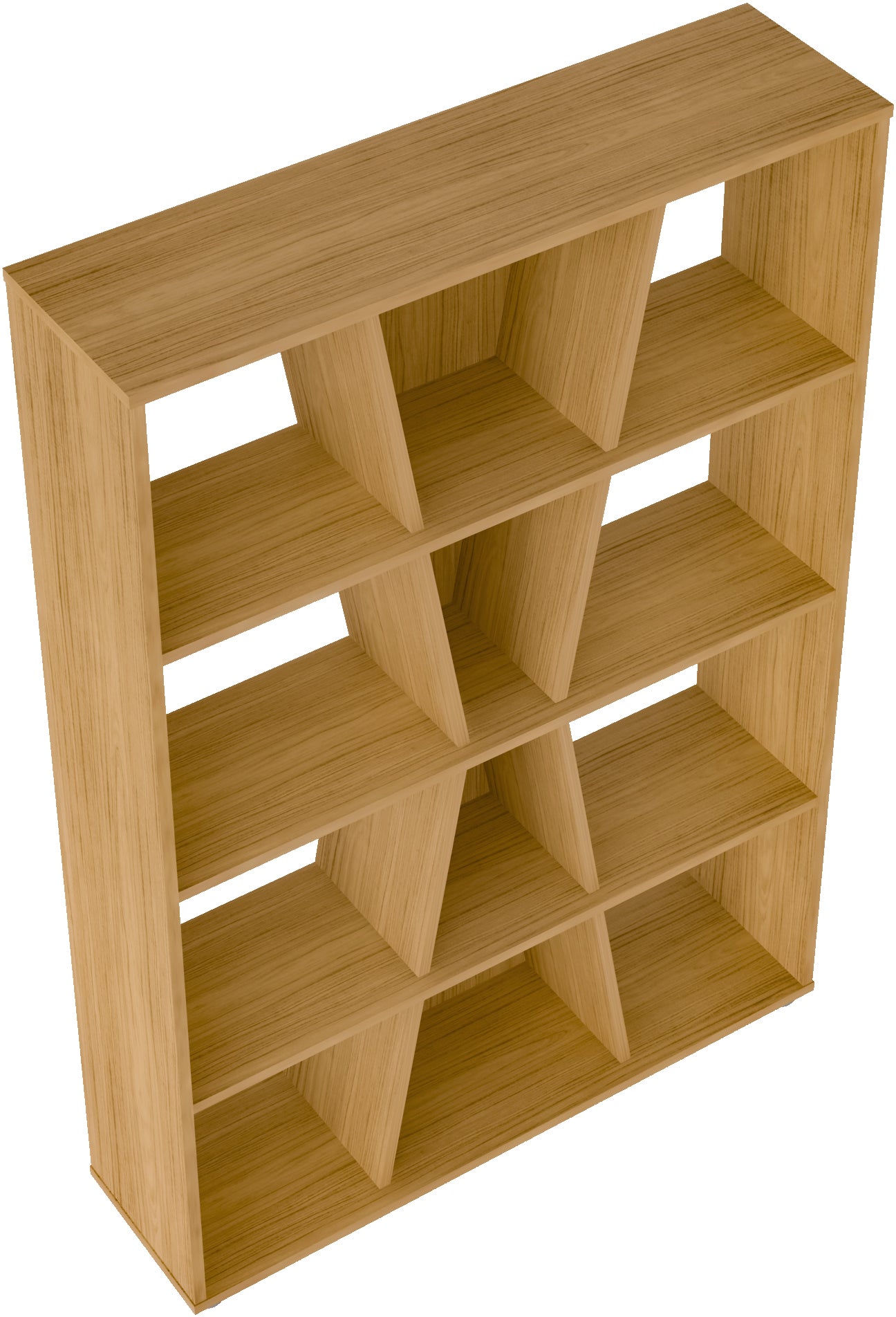 NAPLES MEDIUM BOOKCASE - OAK EFFECT