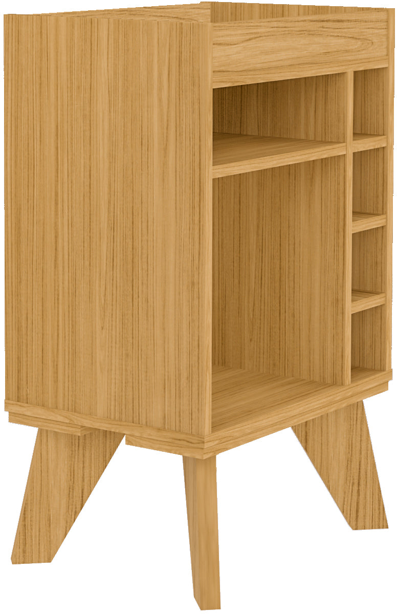 NAPLES MINI BAR/SIDE TABLE - OAK EFFECT