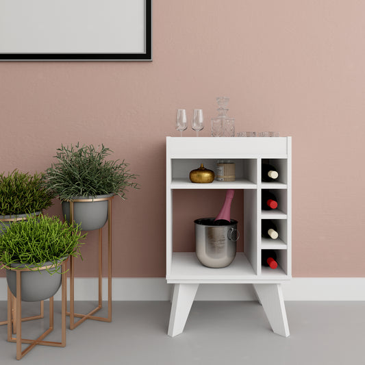 NAPLES MINI BAR/SIDE TABLE - WHITE