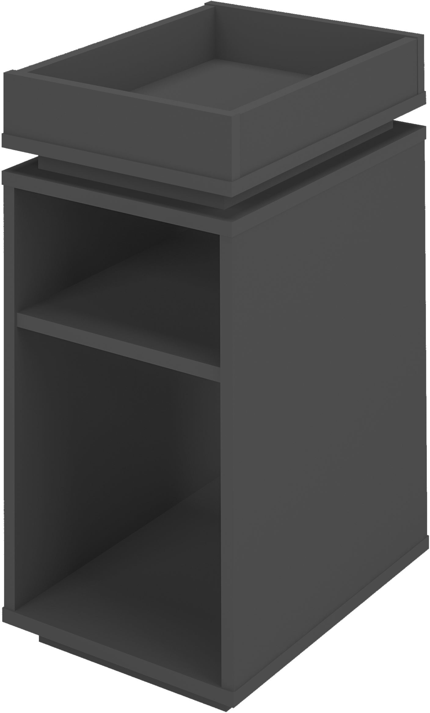 NAPLES STORAGE SIDE TABLE - GREY