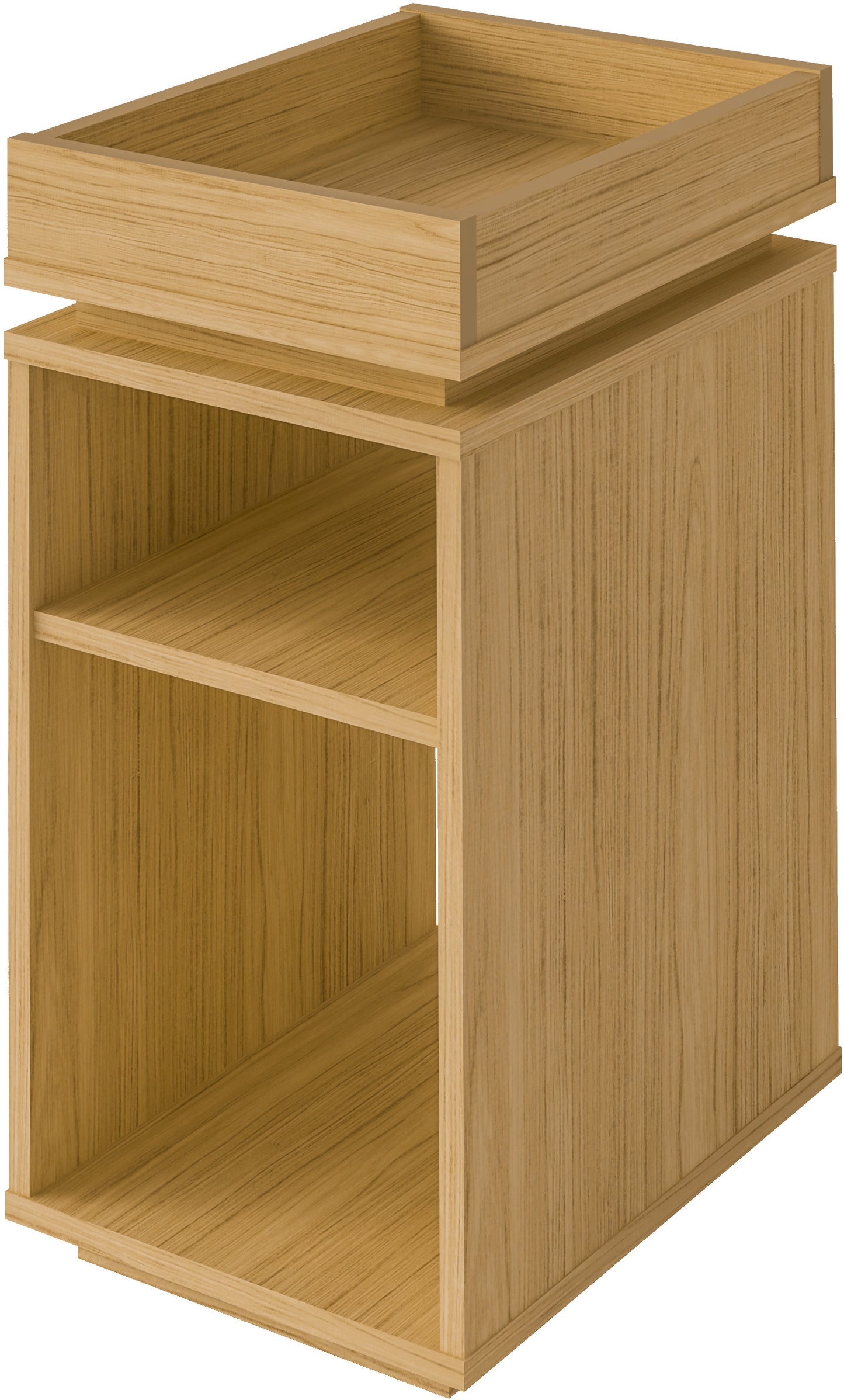 NAPLES STORAGE SIDE TABLE - OAK EFFECT