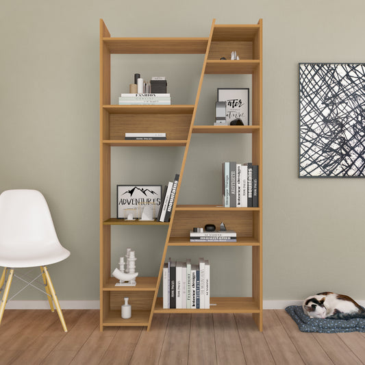 NAPLES TALL BOOKCASE - OAK EFFECT