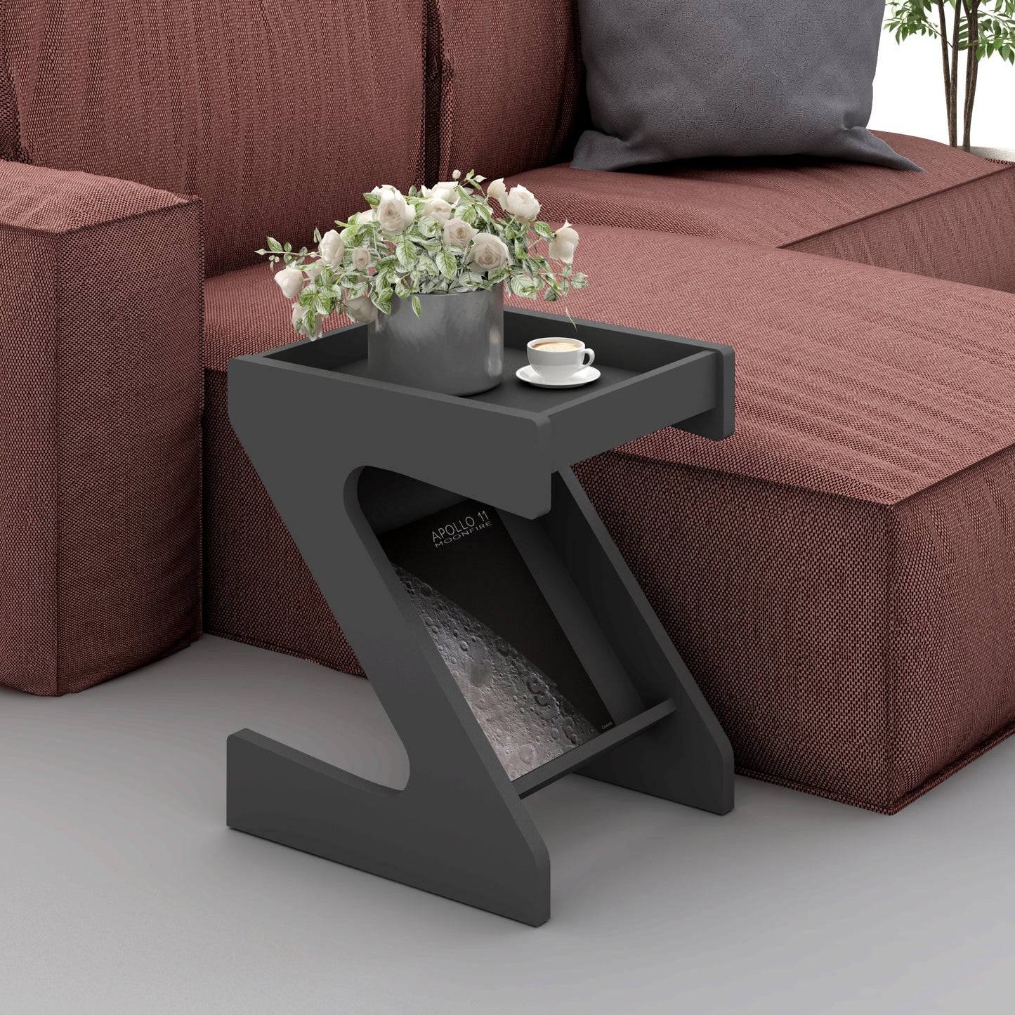 NAPLES Z SIDE TABLE - GREY