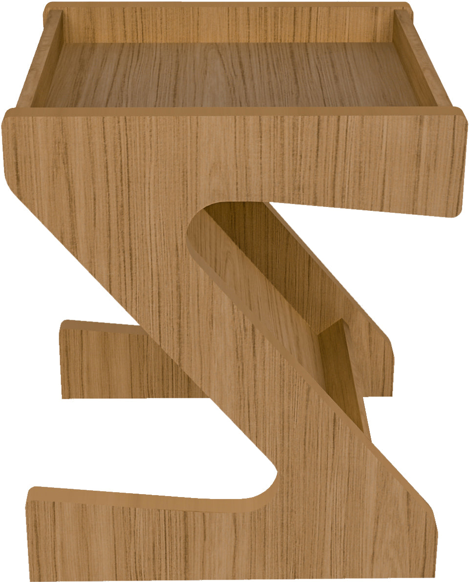 NAPLES Z SIDE TABLE - OAK EFFECT