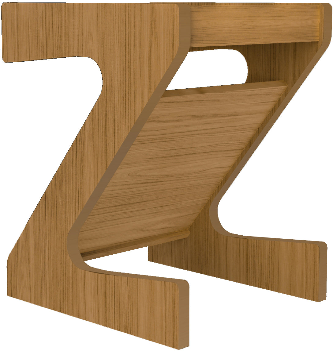 NAPLES Z SIDE TABLE - OAK EFFECT