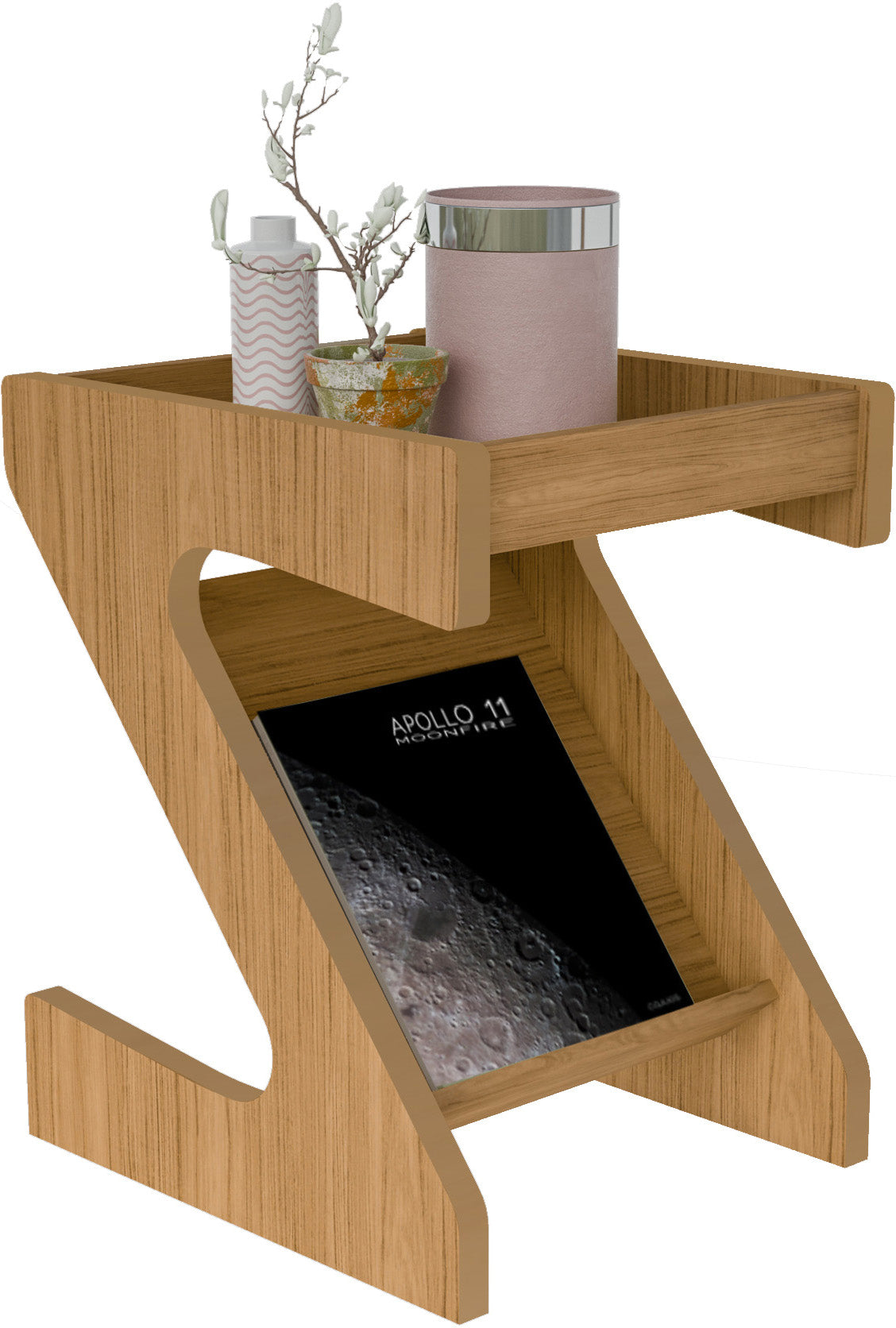 NAPLES Z SIDE TABLE - OAK EFFECT