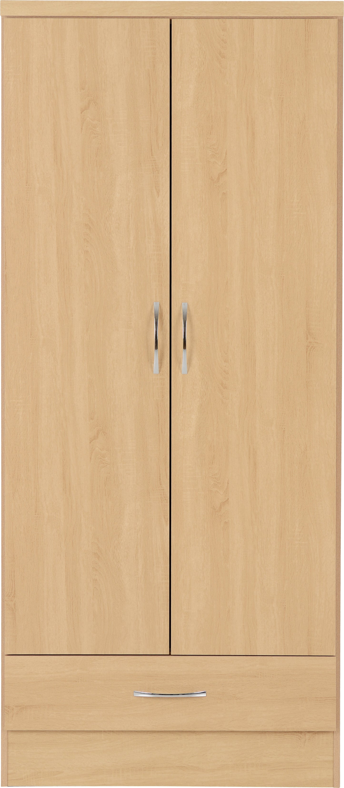 NEVADA 2 DOOR 1 DRAWER WARDROBE - SONOMA OAK EFFECT