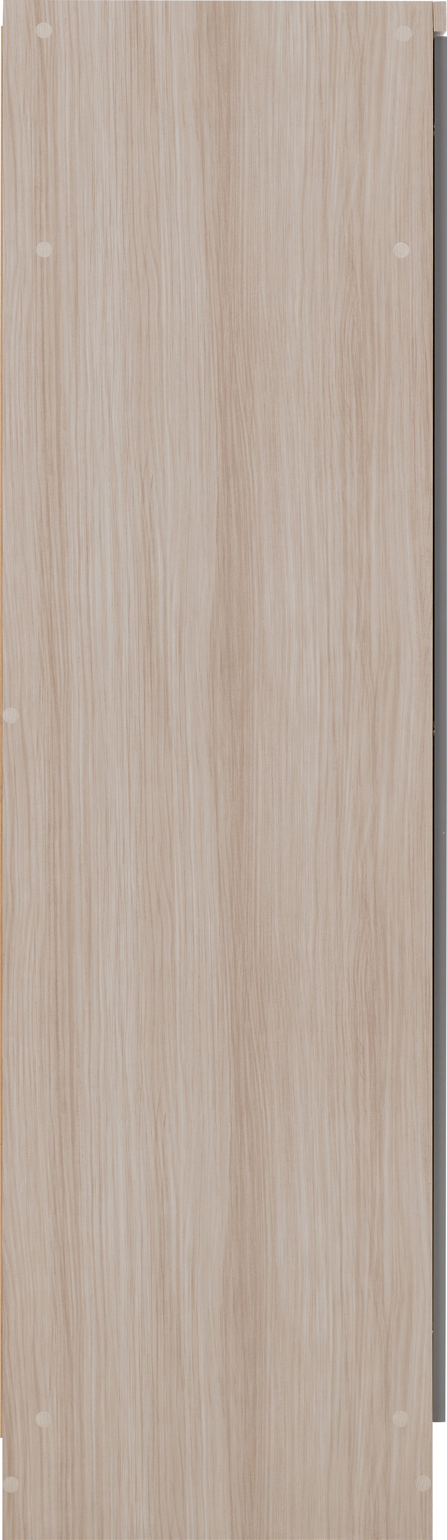 NEVADA 2 DOOR ALL HANGING WARDROBE - GREY GLOSS/LIGHT OAK EFFECT VENEER