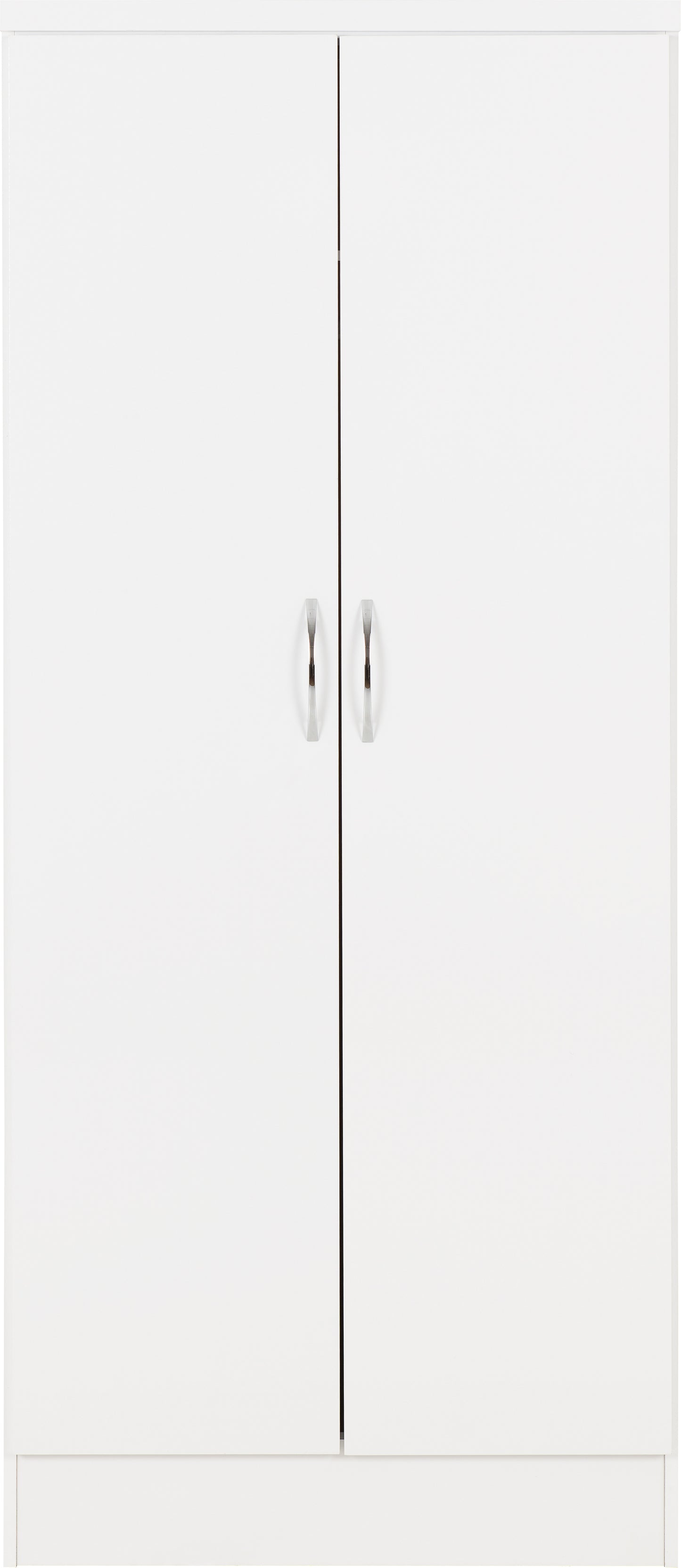 NEVADA 2 DOOR ALL HANGING WARDROBE - WHITE GLOSS