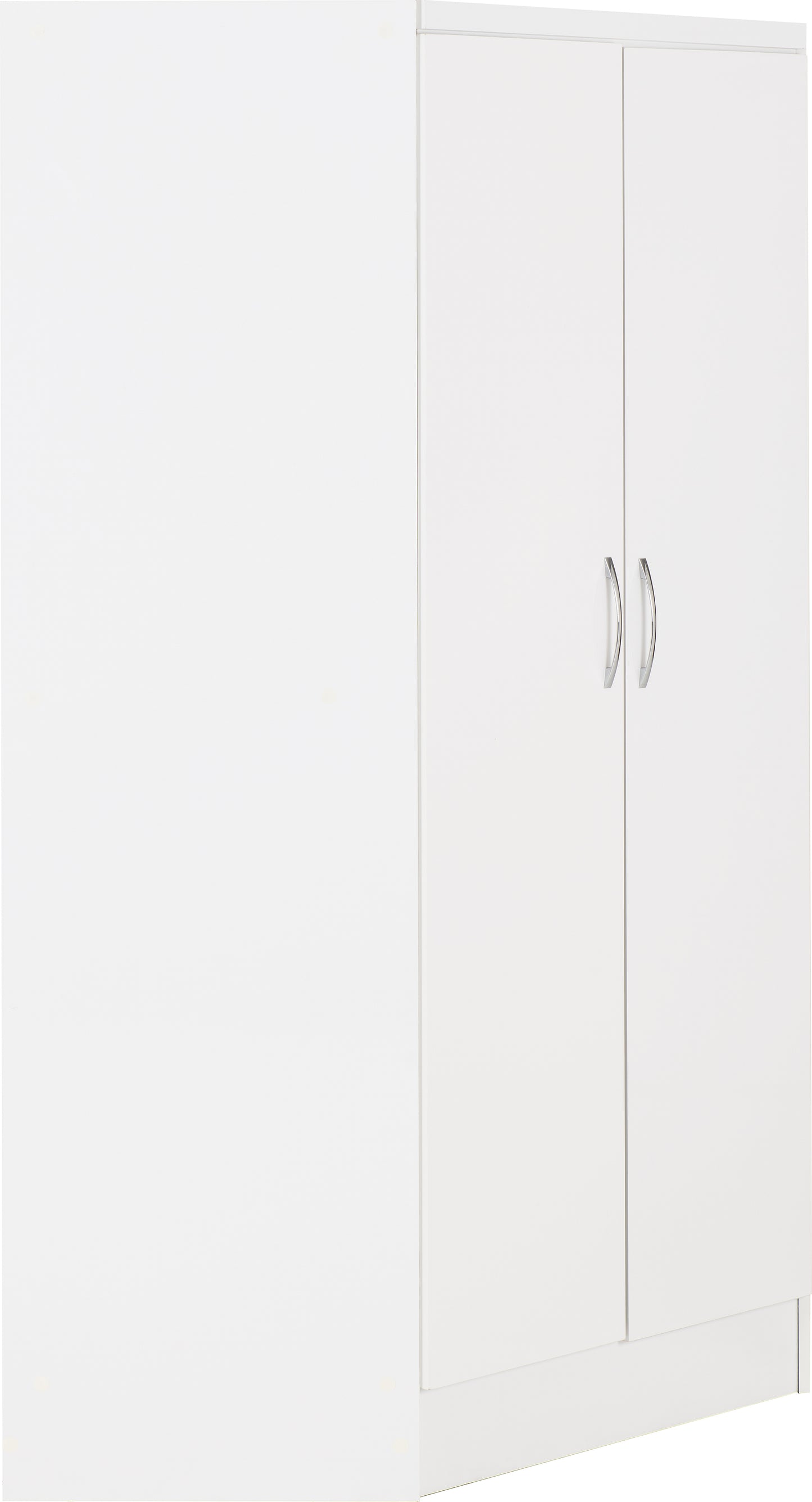 NEVADA 2 DOOR CORNER WARDROBE - WHITE GLOSS