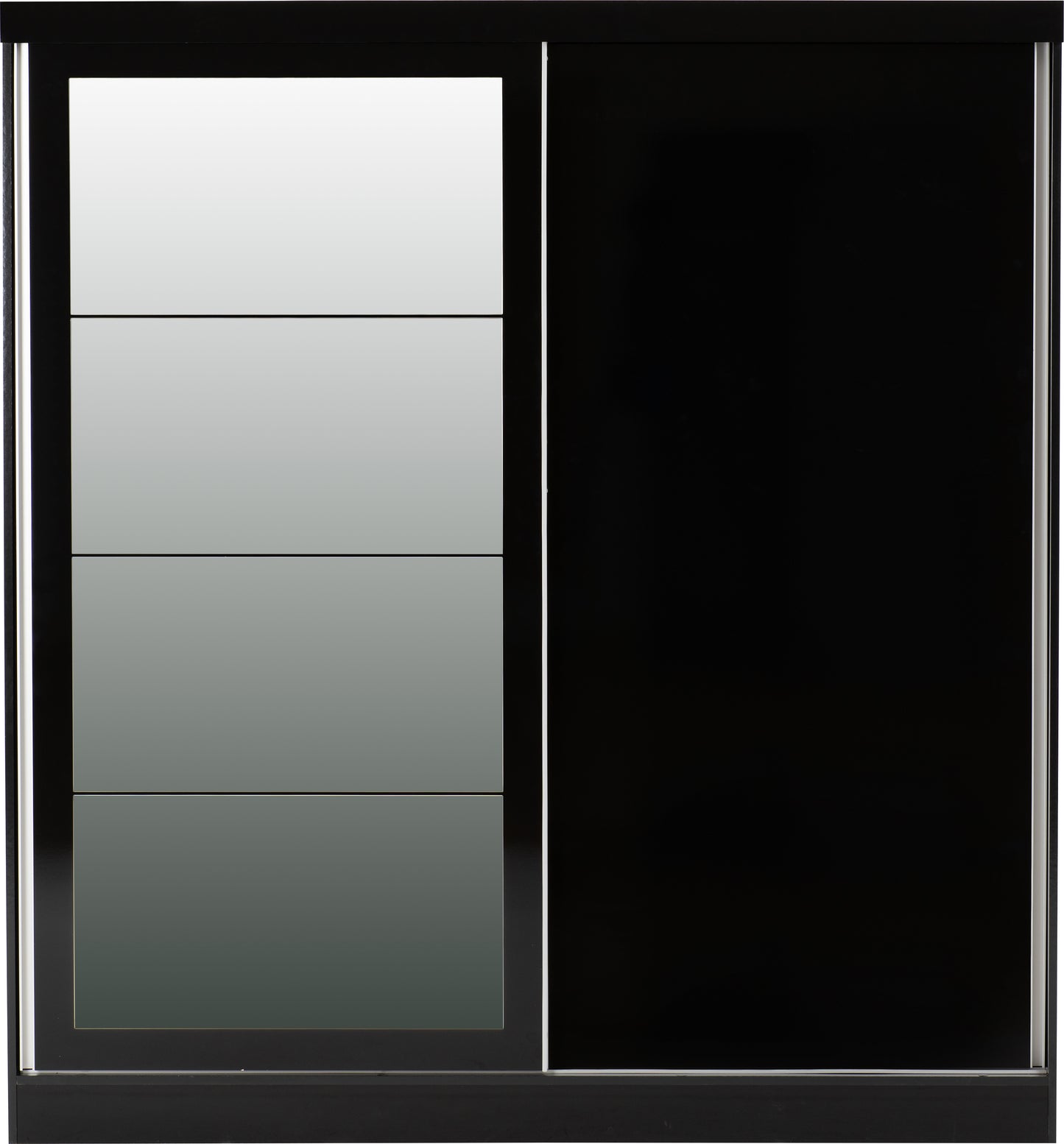 NEVADA 2 DOOR SLIDING WARDROBE - BLACK GLOSS