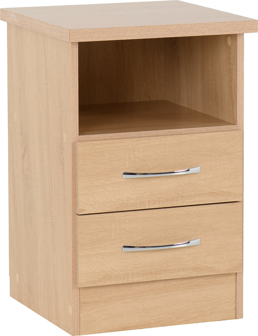 NEVADA 2 DRAWER BEDSIDE - SONOMA OAK EFFECT